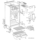 CABINET Diagram and Parts List for MTZ14EACKRWW  General Electric Refrigerator