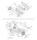BACKSPLASH, BLOWER & MOTOR Diagram and Parts List for DJXR473GV1WW  General Electric Dryer