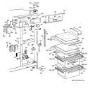 FRESH FOOD SECTION Diagram and Parts List for MSK25GRDAAA  General Electric Refrigerator
