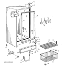 CABINET Diagram and Parts List for FP17DSCRWH  General Electric Freezer