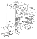 FREEZER SECTION Diagram and Parts List for CSK20GABKAD  Hotpoint Refrigerator