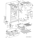 CABINET Diagram and Parts List for TBX18BADGRAA  General Electric Refrigerator
