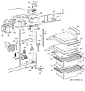 FRESH FOOD SECTION Diagram and Parts List for MSG20GWBKWW  General Electric Refrigerator