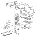 FREEZER SECTION Diagram and Parts List for MSG22GABKWW  General Electric Refrigerator