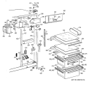 FRESH FOOD SECTION Diagram and Parts List for MSG22GABKWW  General Electric Refrigerator