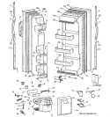 DOORS Diagram and Parts List for MSK22GRBKAD  General Electric Refrigerator