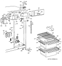 FRESH FOOD SECTION Diagram and Parts List for MSZ20BWBKWW  General Electric Refrigerator