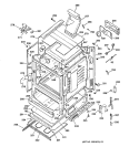 BODY PARTS Diagram and Parts List for JGBP90MEB1BC  General Electric Range