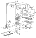 FREEZER SECTION Diagram and Parts List for TFG20JABKWW  General Electric Refrigerator