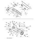 BACKSPLASH, BLOWER & MOTOR Diagram and Parts List for DPSF505EW2AA  General Electric Dryer