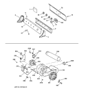 BACKSPLASH, BLOWER & MOTOR Diagram and Parts List for DCSR483GA0WW  General Electric Dryer