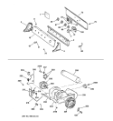BACKSPLASH, BLOWER & MOTOR Diagram and Parts List for DPSR513GA0WW  General Electric Dryer