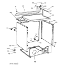 CABINET Diagram and Parts List for DPSR513GA0WW  General Electric Dryer
