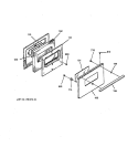Part Location Diagram of WB55T10002 GE LINING OVEN Door Assembly