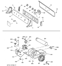 BACKSPLASH, BLOWER & DRIVE ASSEMBLY Diagram and Parts List for NWXR473GV1WW  Hotpoint Dryer