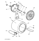DRUM Diagram and Parts List for NWXR473GV1WW  Hotpoint Dryer