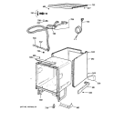 CABINET & EXTERIOR PARTS Diagram and Parts List for GSC3400Z03BL  General Electric Dishwasher
