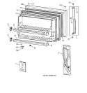 FREEZER DOOR Diagram and Parts List for TBX18JIBRRCC  General Electric Refrigerator