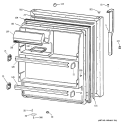 FRESH FOOD DOOR Diagram and Parts List for TBX18IIDBRCC  General Electric Refrigerator