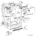 CABINET Diagram and Parts List for TBX18IIDBRCC  General Electric Refrigerator