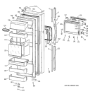FRESH FOOD DOOR Diagram and Parts List for TPX24PBDACC  General Electric Refrigerator