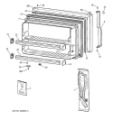 FREEZER DOOR Diagram and Parts List for TBX21IABRRCC  General Electric Refrigerator