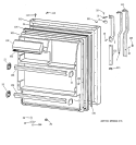 FRESH FOOD DOOR Diagram and Parts List for CTG18GADARWW  Hotpoint Refrigerator