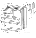 FRESH FOOD DOOR Diagram and Parts List for CTG24GADARWW  Hotpoint Refrigerator