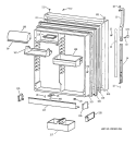 FRESH FOOD DOOR Diagram and Parts List for TBG19PADARWW  General Electric Refrigerator