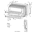FREEZER DOOR Diagram and Parts List for TBG21IADARWW  General Electric Refrigerator