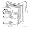 FRESH FOOD DOOR Diagram and Parts List for TBG21IADARWW  General Electric Refrigerator