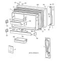 FREEZER DOOR Diagram and Parts List for TBG22PADARWW  General Electric Refrigerator