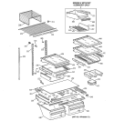 SHELF PARTS Diagram and Parts List for TBG22PADARWW  General Electric Refrigerator