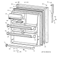 Part Location Diagram of WR71X10107 GE SHELF FRONT FF