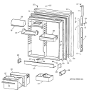 FRESH FOOD DOOR Diagram and Parts List for TBG25PADARWW  General Electric Refrigerator