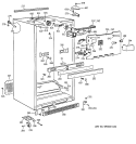 CABINET Diagram and Parts List for TBG25PADARWW  General Electric Refrigerator