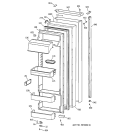 FRESH FOOD DOOR Diagram and Parts List for TPS24BPCJBS  General Electric Refrigerator