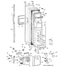 FREEZER DOOR Diagram and Parts List for TPS24PBBJBS  General Electric Refrigerator