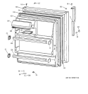 FRESH FOOD DOOR Diagram and Parts List for TBG18IADARAA  General Electric Refrigerator