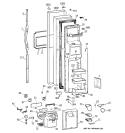 FREEZER DOOR Diagram and Parts List for TPS24PPBJBS  General Electric Refrigerator