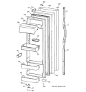 FRESH FOOD DOOR Diagram and Parts List for TPS24PPBJBS  General Electric Refrigerator