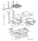 SHELF PARTS Diagram and Parts List for TBX25PRBSRCC  General Electric Refrigerator