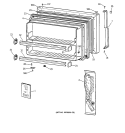 FREEZER DOOR Diagram and Parts List for ERT2018DBRCC  General Electric Refrigerator