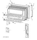 FREEZER DOOR Diagram and Parts List for TBX24JABRRCC  General Electric Refrigerator