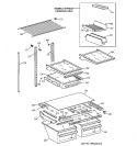 SHELF PARTS Diagram and Parts List for TBX24JABRRCC  General Electric Refrigerator