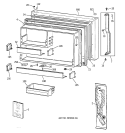 FREEZER DOOR Diagram and Parts List for TBX25PABRRCC  General Electric Refrigerator