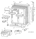 FRESH FOOD DOOR Diagram and Parts List for TBX25PABRRCC  General Electric Refrigerator