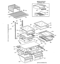 SHELF PARTS Diagram and Parts List for TBX25PABRRCC  General Electric Refrigerator