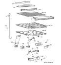 COMPARTMENT SEPARATOR PARTS Diagram and Parts List for TBX25PABRRCC  General Electric Refrigerator