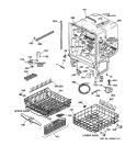 BODY PARTS Diagram and Parts List for GSD5152F00CC  General Electric Dishwasher
